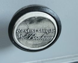 Commode gris ardoise et gris pastel 