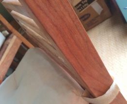 Lot de 4 chaises en bois exotique