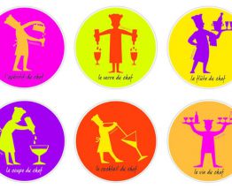 Lot de 6 assiettes à dessert colorées - jamais utilisées