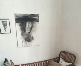 lit enfant en rotin vintage