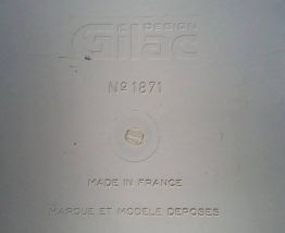 TABLE BASSE GILAC BLANCHE N°1871 VINTAGE