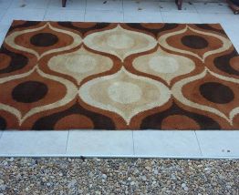 TAPIS VINTAGE ORIGINE ALLEMAGNE ANNÉES 70