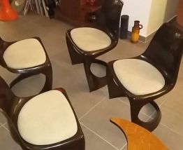 LOT de 4 chaises  "CADO" Steen OSTERGAARD - années 70
