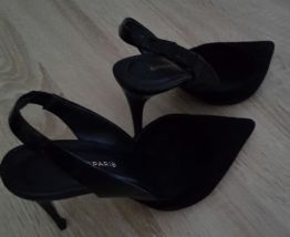 escarpins velours et écaille noir 