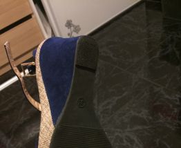 Talon compensé bleu