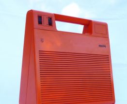 Electrophone, Tourne Disques des seventies Philips AF 180 orange.