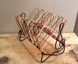 Porte vinyles 45 tour vintage.