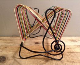 Porte vinyles 45 tour vintage.