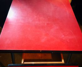 Ensemble Cuisine Vintage Formica rouge