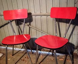 Ensemble Cuisine Vintage Formica rouge