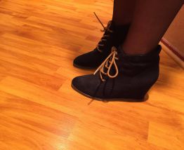 Bottines bleu marine à lacets Pull &amp; Bear