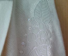 Cardigan en cuir/angora