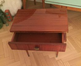 Table de chevet ou d'appoint scandinave pieds compas vintage