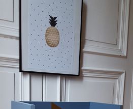 Table d'appoint/chevet vintage relooké scandinave