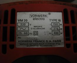 Blender Robot ménager Vorwerk - vintage années 70