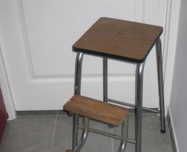 TABOURET ESCABEAU FORMICA VINTAGE ANNEES 60 70