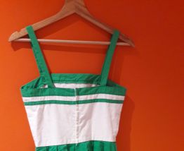 robe verte et blanche 60's