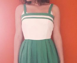 robe verte et blanche 60's