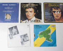 vinyle Sardou, Julien Clerc, Francis Cabrel 45 tours