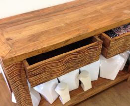 Console bois exotique massif