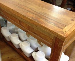 Console bois exotique massif