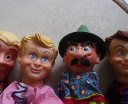 4 marionnettes vintage