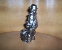 BRIQUET DE TABLE PHOTOGRAPHE METAL 15 CM DE HAUT