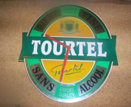 horloge métal publicitaire de bistrot biere tourtel 