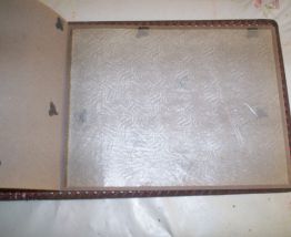 ANCIEN ALBUM CUIR RELIEF POUR PHOTOGRAPHIE