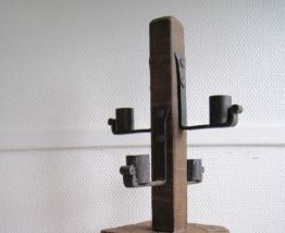 Bougeoir bois genre médiéval