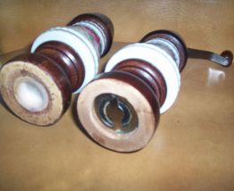 lot moulins poivre et sel en bois et céramique 
