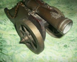 CANON BOIS METAL REGULE CUIVRE 