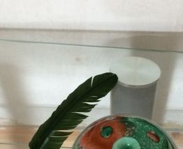 Encrier en verrerie de biot