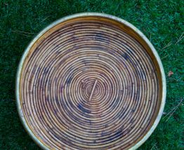 Plateau rond en osier