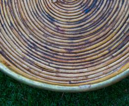 Plateau rond en osier