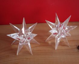 2 bougeoirs acrylique 50's