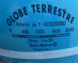 mappemonde lampe electrique