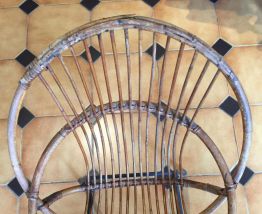 Fauteuil enfant en osier, rotin