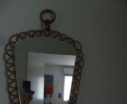 miroir en rotin
