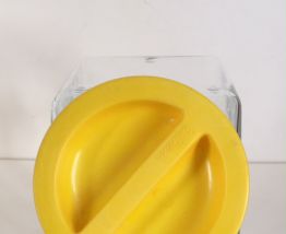 Bocal à bonbons vintage jaune 