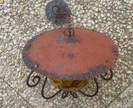 lanterne a chapeau en métal ,  vintage