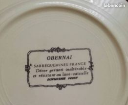 service porcelaine OBERNAI vaisselle alsacien 43 pieces