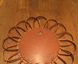 Miroir rotin vintage 