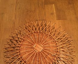 Miroir rotin vintage 