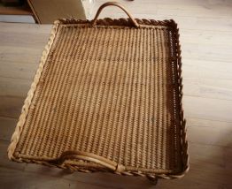 desserte/table roulante osier bambou