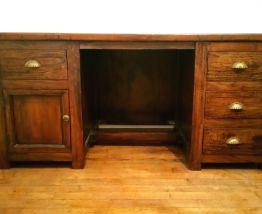 Bureau et sa chaise en teck massif 