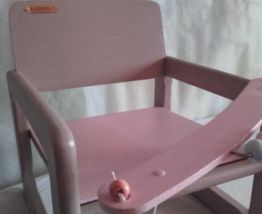 chaise poupée en bois