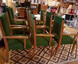 Chaises fauteuils velour