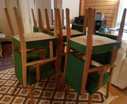 Chaises fauteuils velour