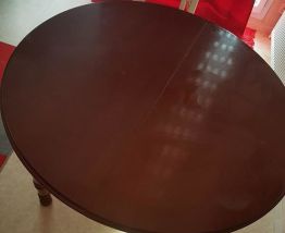 table ronde convertible en bois
